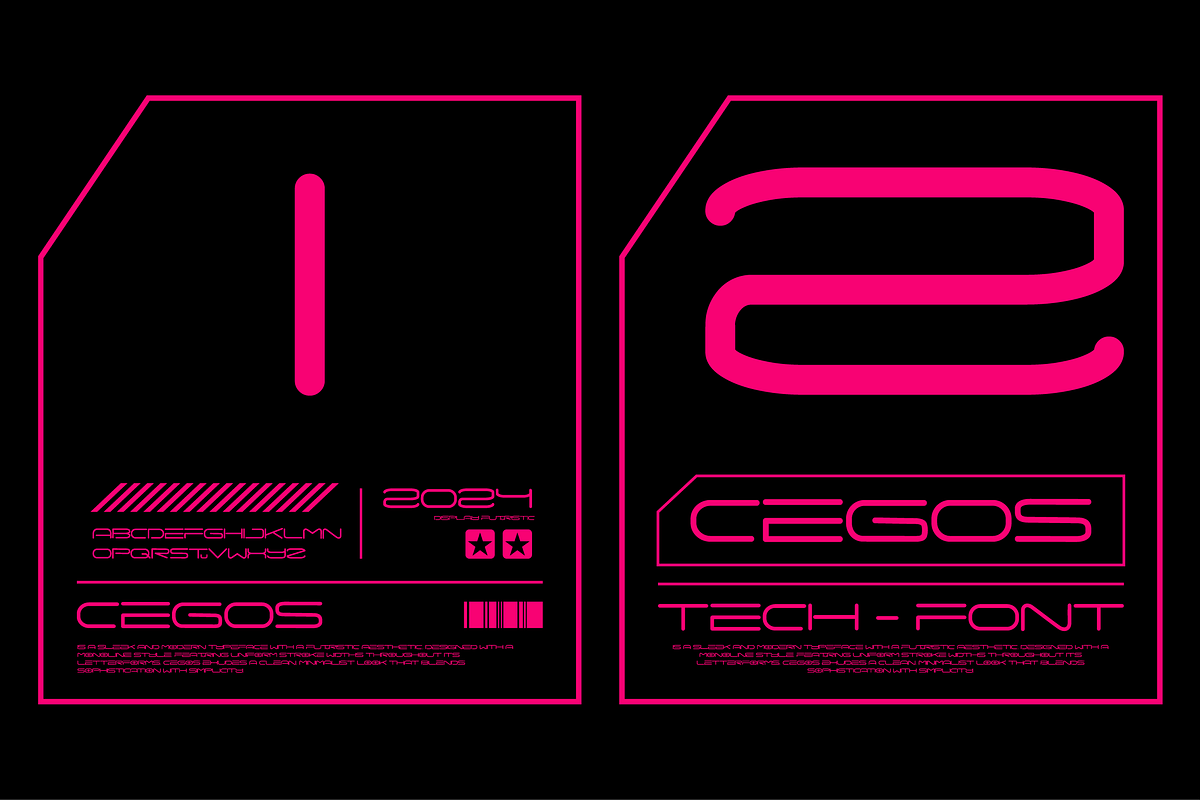 VB Cegos - Futuristic Font, a Sans Serif Font by VALIANTBROTHA (Photo 5 of 8)