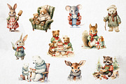 Furry Holidays - Winter PNG Overlays, an Object Graphic by PixelJungle (Thumbnail 4 of 4)