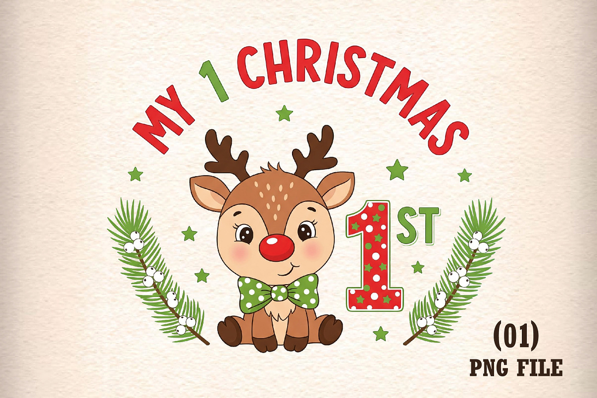My 1st Christmas PNG, an Illustration by DreamArtGraphic (Photo 1 of 5)