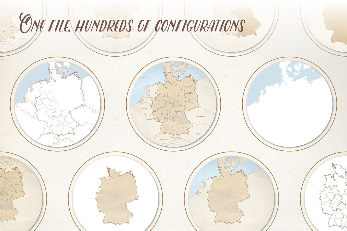 Le Tour du monde, Germany vector map, an Object Graphic by volume 1 visual design (Photo 5 of 21)