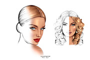 Coloring pages, Face clipart, an Illustration by MajorArtTm (Thumbnail 3 of 3)