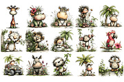 Jungle Animals PNG Clipart, an Animal Illustration by Nicolle's Colorful Art (Thumbnail 2 of 4)