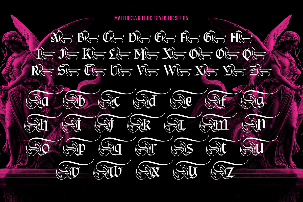Maledicta Typeface, a Blackletter Font by alit design (Photo 12 of 16)