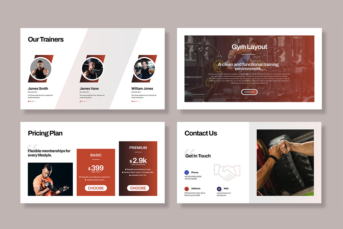 Gym Fitness Presentation Template
