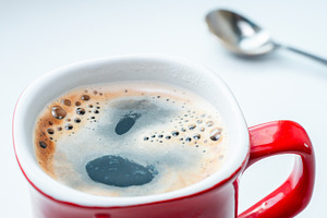 Macro Of Coffee In A Cup, With Lots