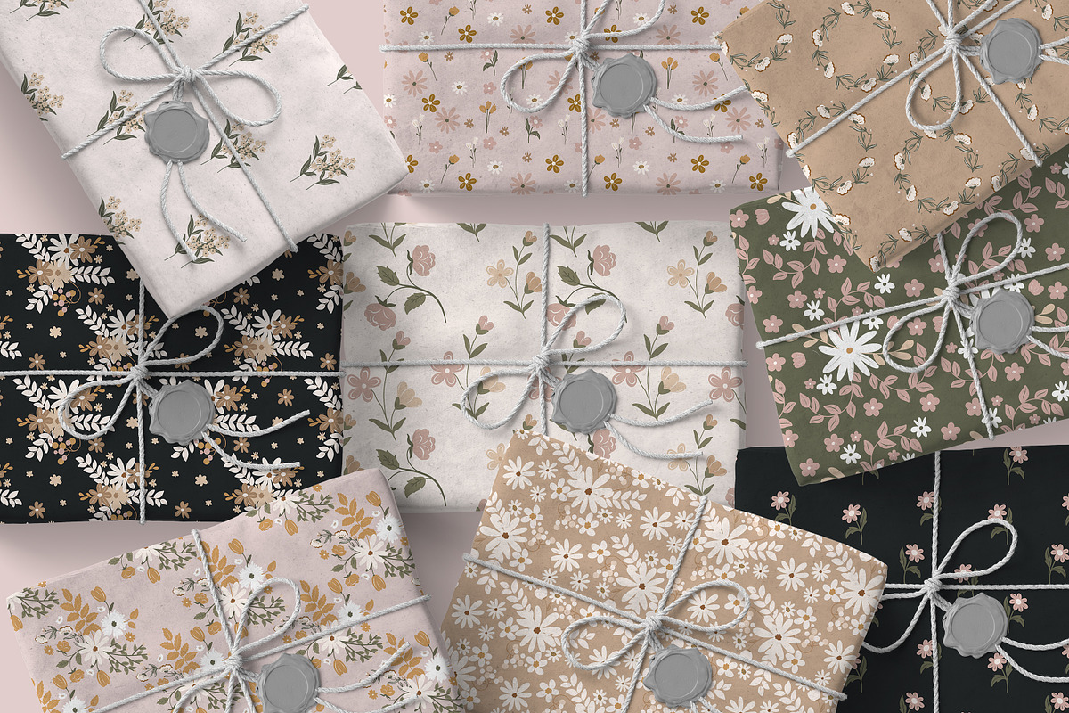 Meadow of Flowers Vector Collection, a Texture Illustration by Pati Paints (Photo 7 of 12)
