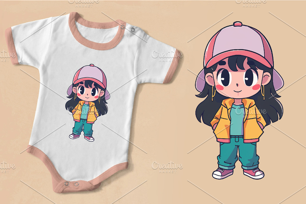 Anime Characters. Sticker., an Animal Illustration by KENO Mascots (Photo 5 of 6)