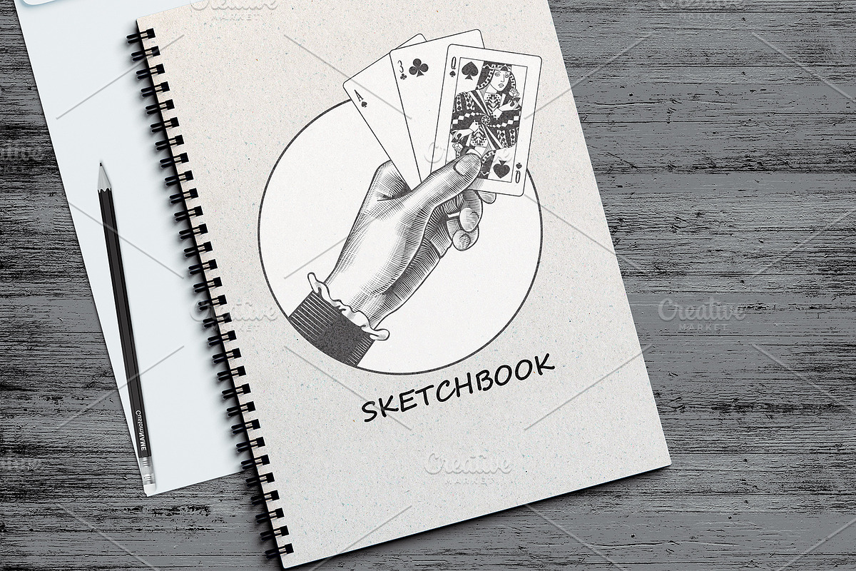 Vintage Engraved Hands Vector Set, a Person Illustration by Retro Graphic Box (Photo 6 of 8)
