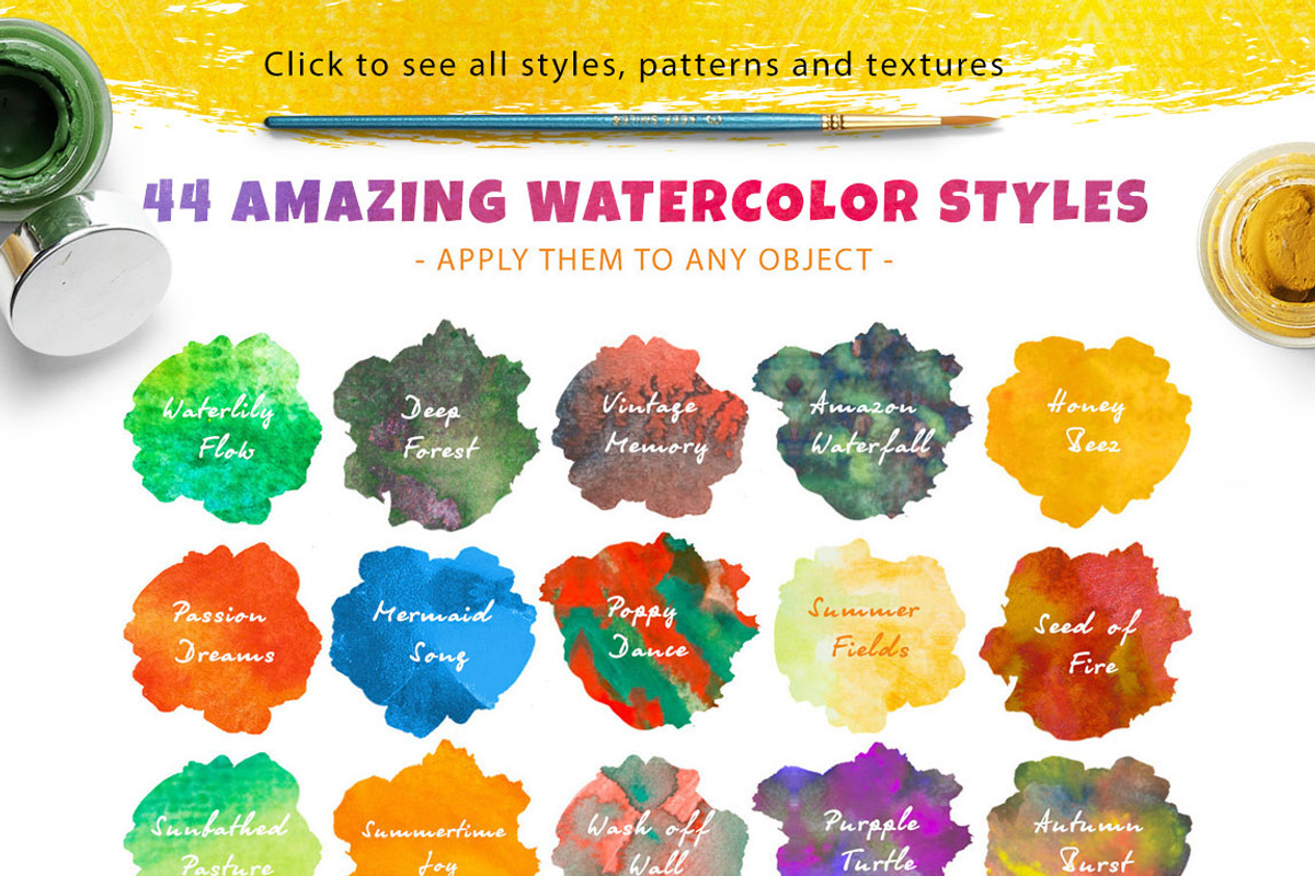 Restaurant - Watercolor/Pastel kit, an Illustration by All Design Store (Photo 2 of 4)