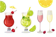 Set of Alcoholic Drinks, a Food Illustration by artdemidova (Thumbnail 2 of 4)