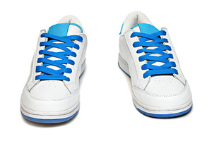 Two sport shoes, a Photo by saiko3p