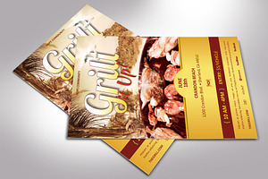 Grill Flyer Word Publisher Template