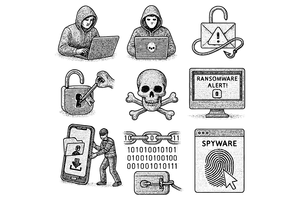 Hacker Cybersecurity Threat, an Object Graphic by RT Studio