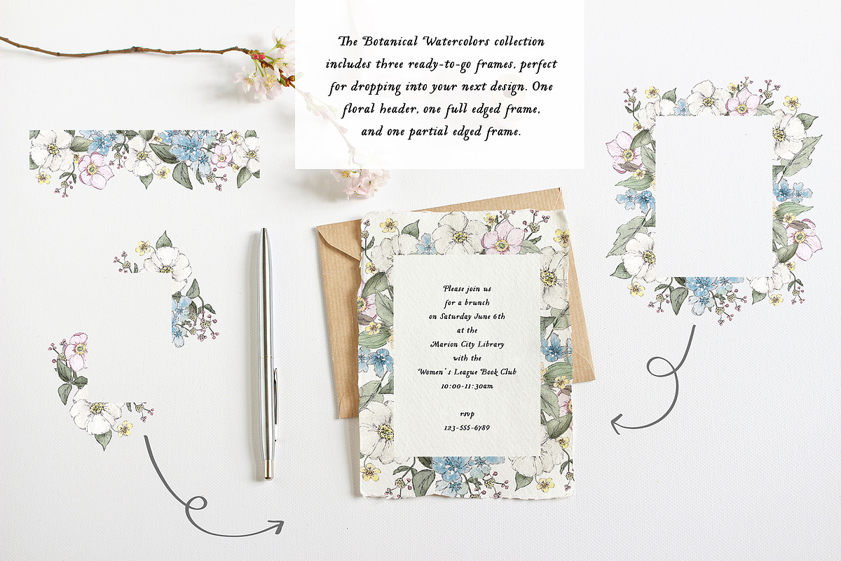 Botanical Watercolor Collection, an Illustration by Emerald & Ivy Studios (Photo 4 of 12)