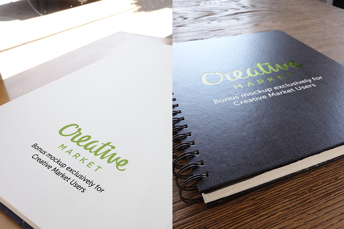 15 Sketchbook Mockups, a Print Template by SparkleStock (Photo 2 of 6)