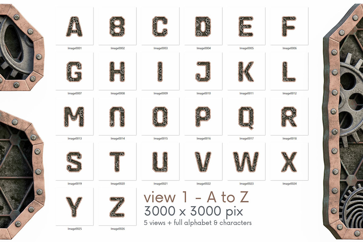 Steampunk Machine - 3D Lettering, a Graphic by MIIM (Photo 6 of 8)