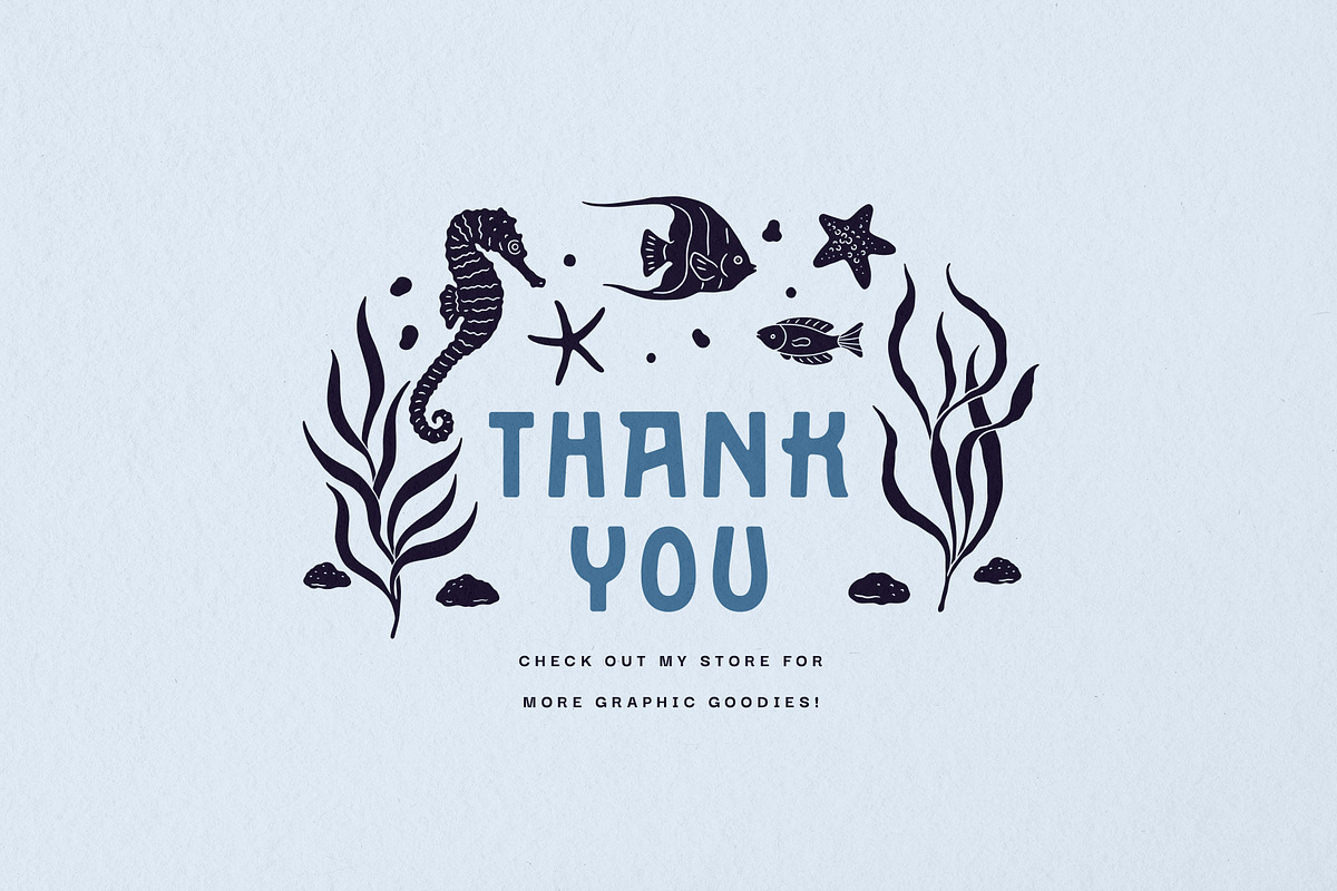 Sealife Silhouettes Illustration Set, an Animal Illustration by rouxsupplyco (Photo 16 of 16)