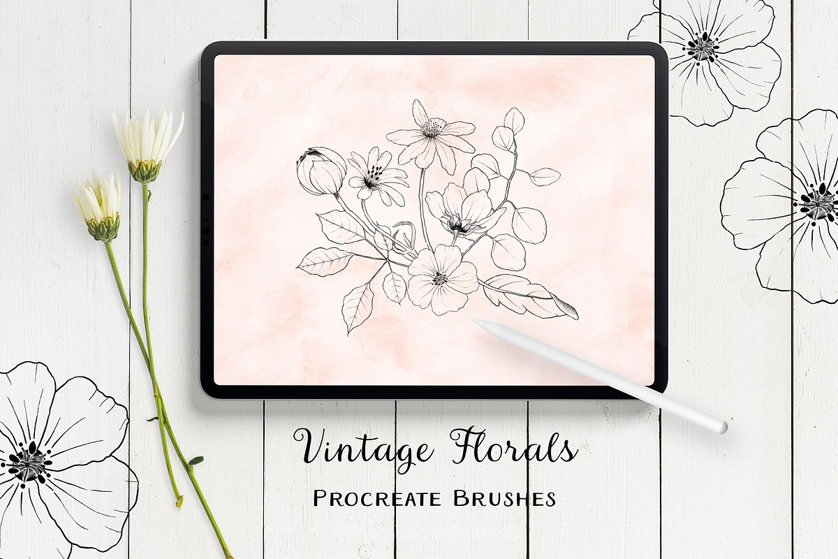 Procreate Botanical Stamps Bundle, a Brush Add-On by Little Nordic Atelier (Photo 5 of 13)