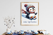 Watercolor Ice Penguin Clipart PNG, a Work Illustration by Dream Creation (Thumbnail 3 of 6)