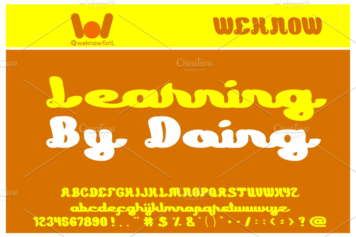Learning font, a Script Font by weknow (Photo 1 of 5)