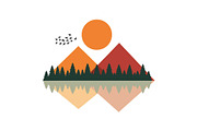 Sunset Forest Camping Badge Set, an Object Graphic by yasushie (Thumbnail 5 of 13)