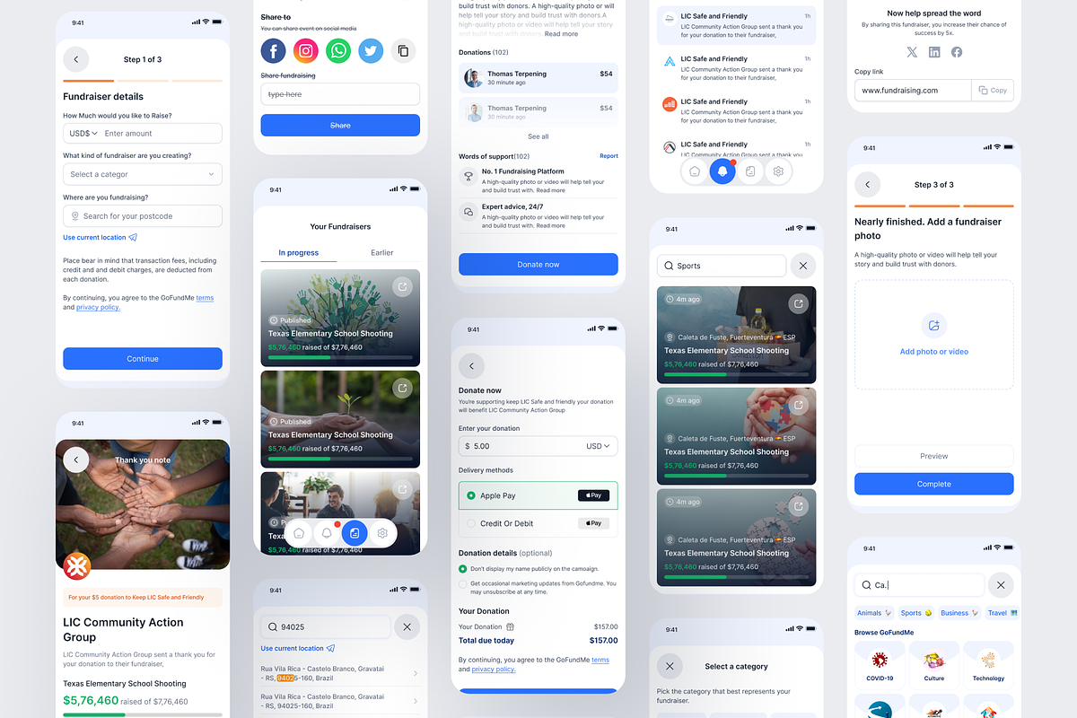 LiftUp - Fundraises App UI Kit, an UI Kit Template by floxui (Photo 6 of 7)