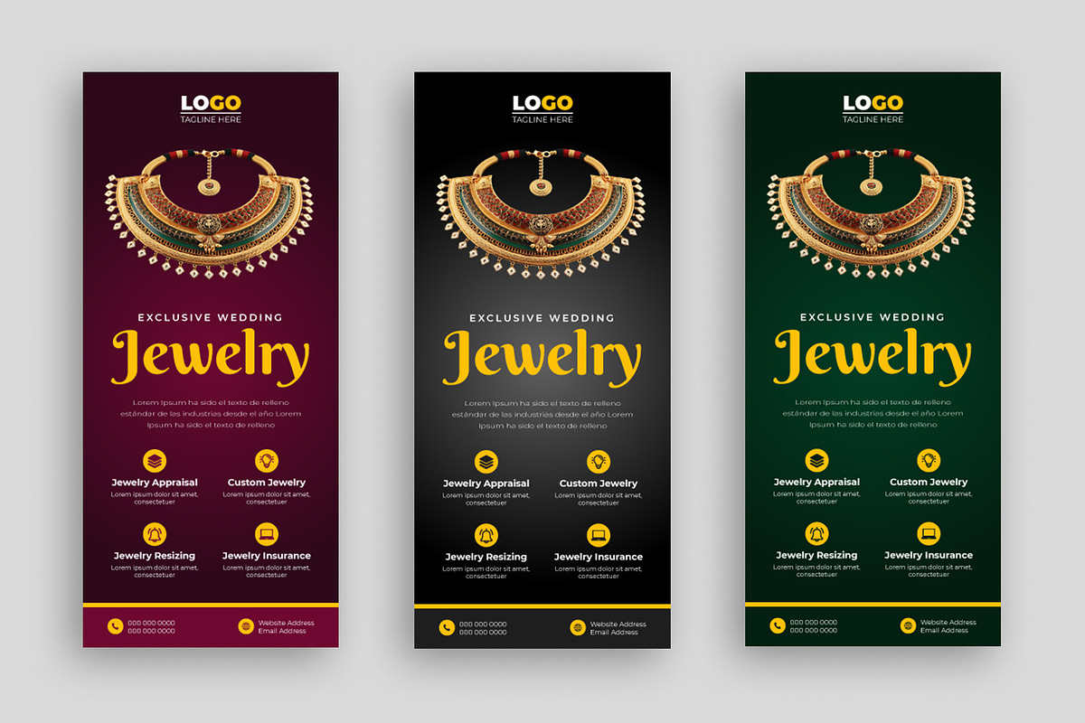 Jewelry rack card or dl flyer Design, a Flyer Template by nandinigraphics