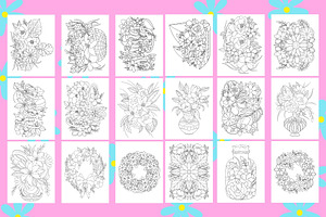 Flowers Coloring Book