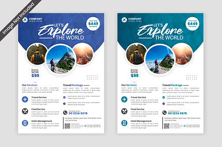 creative travel agency flyer, a Flyer Template by Tanuart
