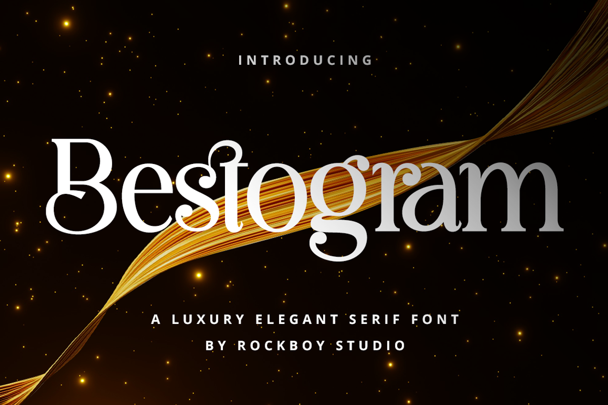 Bestogram - Logo Font, a Serif Font by RockboyStd (Photo 1 of 12)