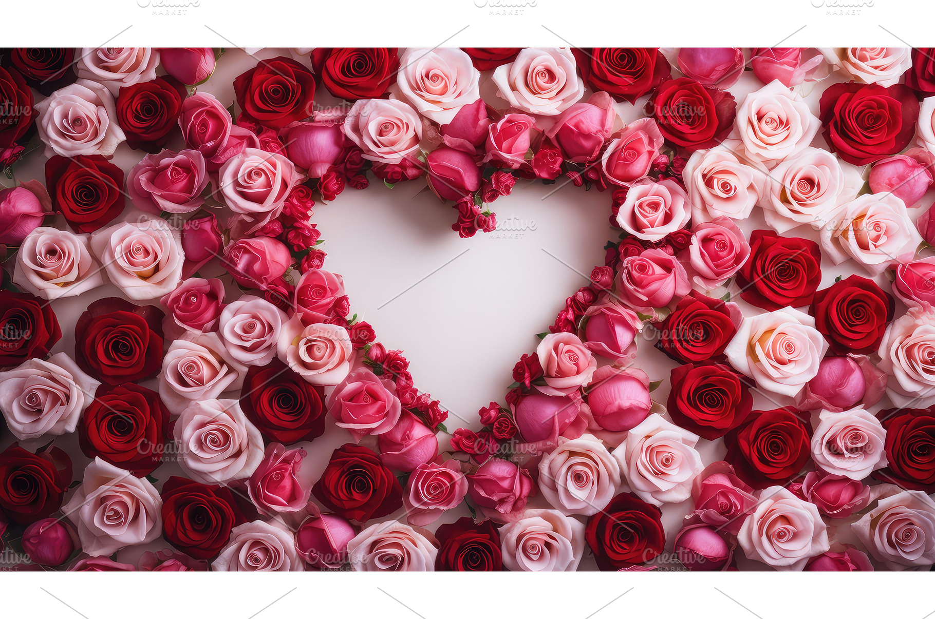 romantic card roses background ai, an Arts & Entertainment Photo by pikepicture