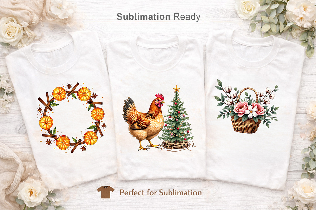 Cozy Farmhouse Christmas Clipart, an Illustration by Artnoy (Photo 6 of 8)