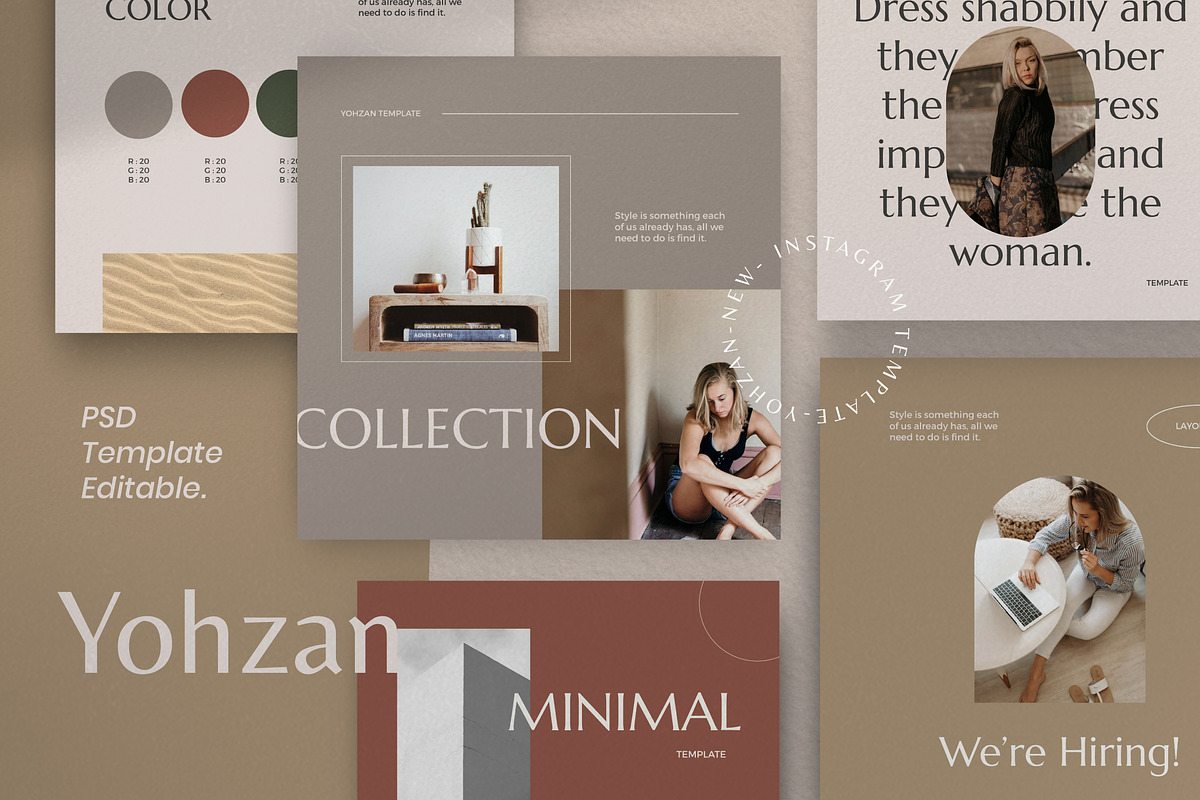 Yohzan Instagram Post & Story Brand, a Social Media Template by Dirtytemp Studio (Photo 1 of 10)