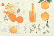 Watercolor fruit brand kit, a Food Illustration by Schumacher Shop (Thumbnail 3 of 9)