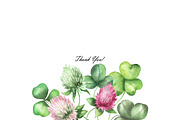 Watercolor clovers clipart, an Illustration by OlDm_Shop (Thumbnail 6 of 6)