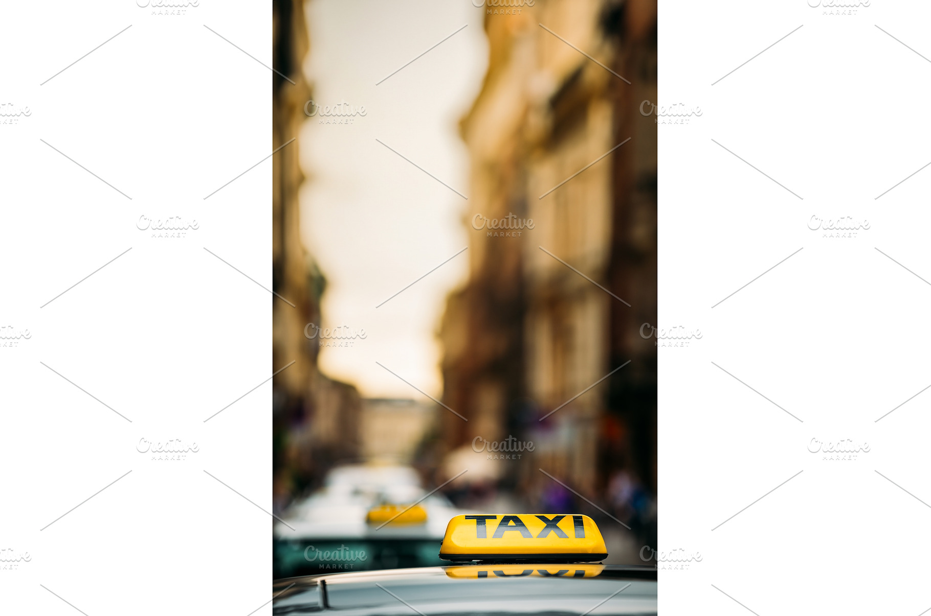 Taxi Sign On Roof Of Car, a Transportation Photo by Our Amazing World