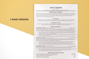 CV Template For Word And Mac Pages