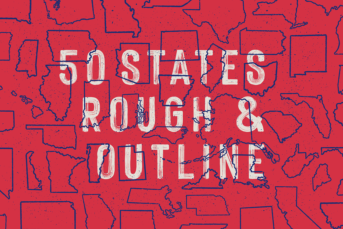 USA 50 States Map Shapes, an Object Graphic by Nocturnal Workspace (Photo 4 of 8)
