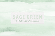 Sage Green Watercolor Backgrounds, a Graphic by Photohacklovers (Thumbnail 1 of 7)