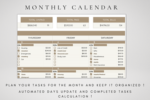 Google Sheets Bill Tracker 2024