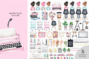 Home Office Clipart set, a Work Illustration by Estudio 812 (Thumbnail 3 of 7)