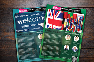 Language Learning Center Flyer, a Flyer Template by Design Addict