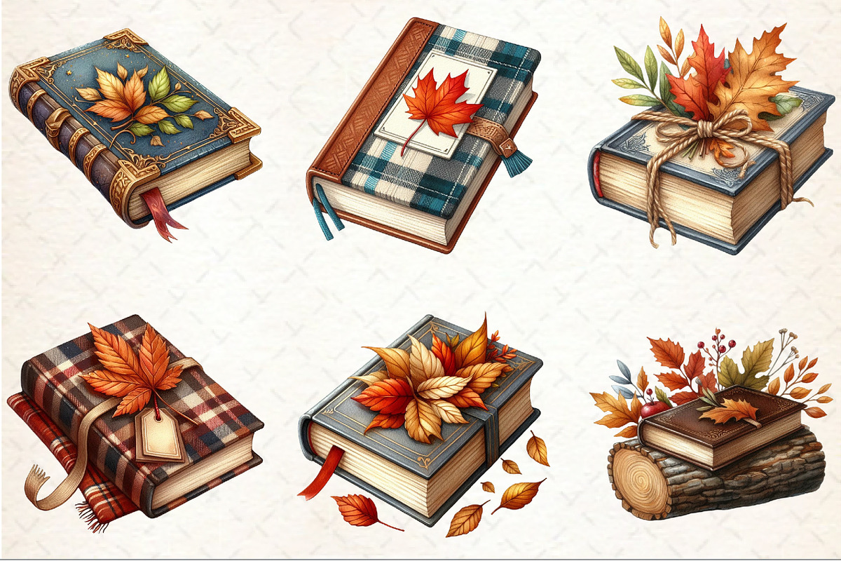 Autumn Book Fall Clipart, an Illustration by Rose Art (Photo 3 of 7)