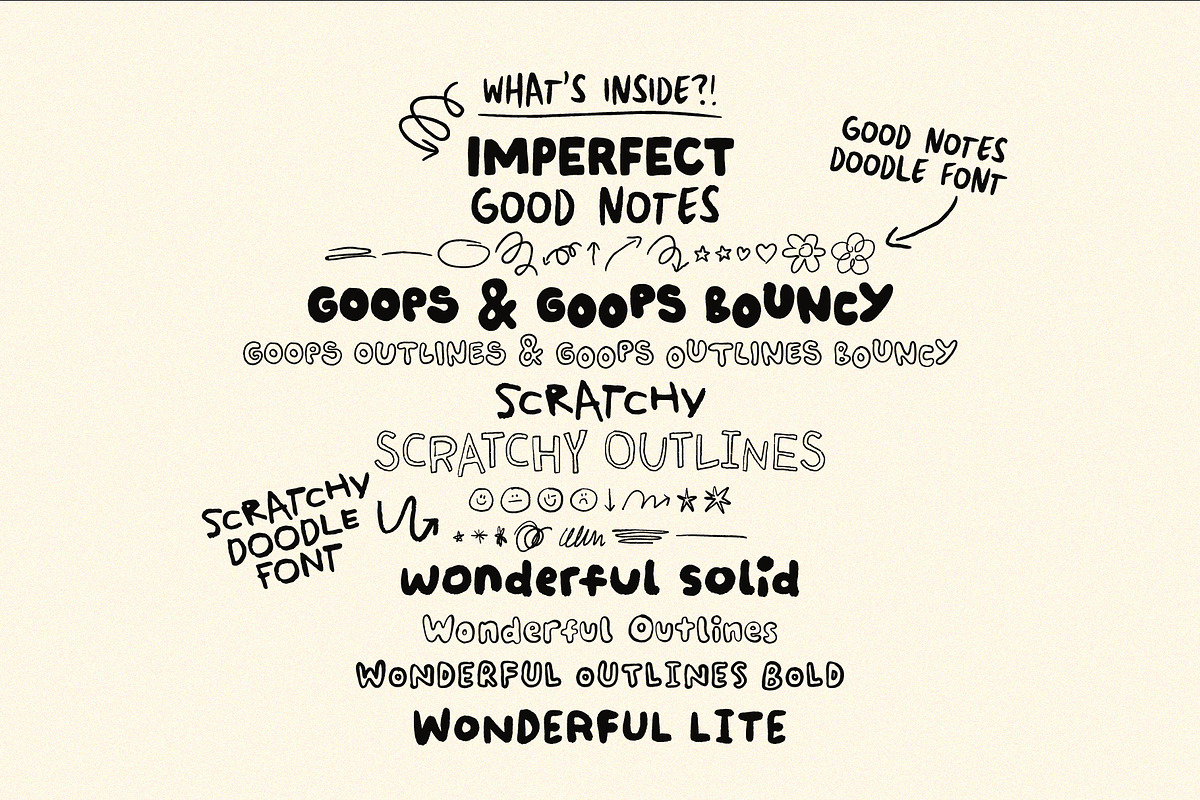 Imperfectionist Handwriting Font Kit, a Font by Studio Funshop by Kelli (Photo 2 of 10)