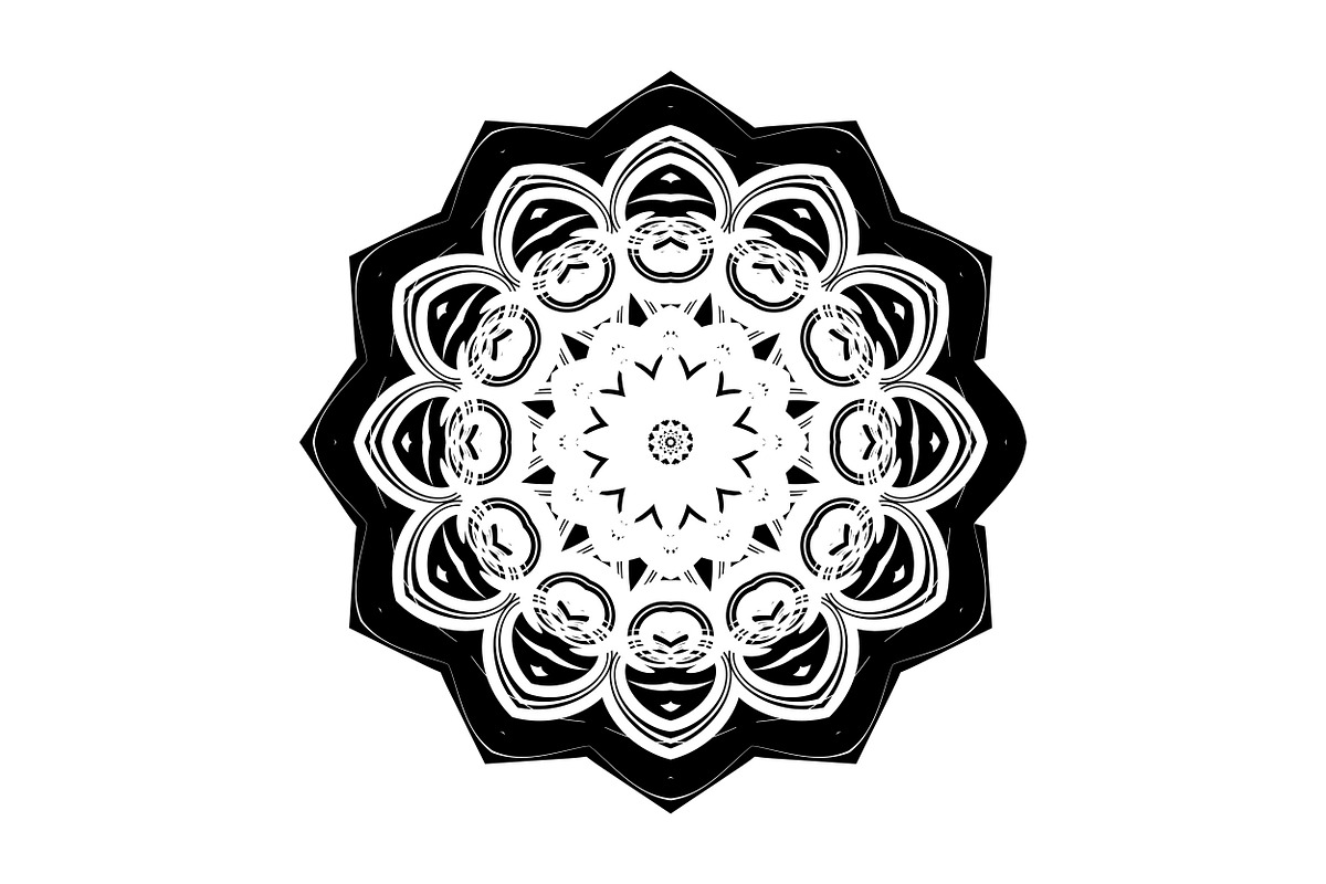 Black White Mandala Illustration Set, a Decorative Illustration by NJ Himel (Photo 84 of 101)