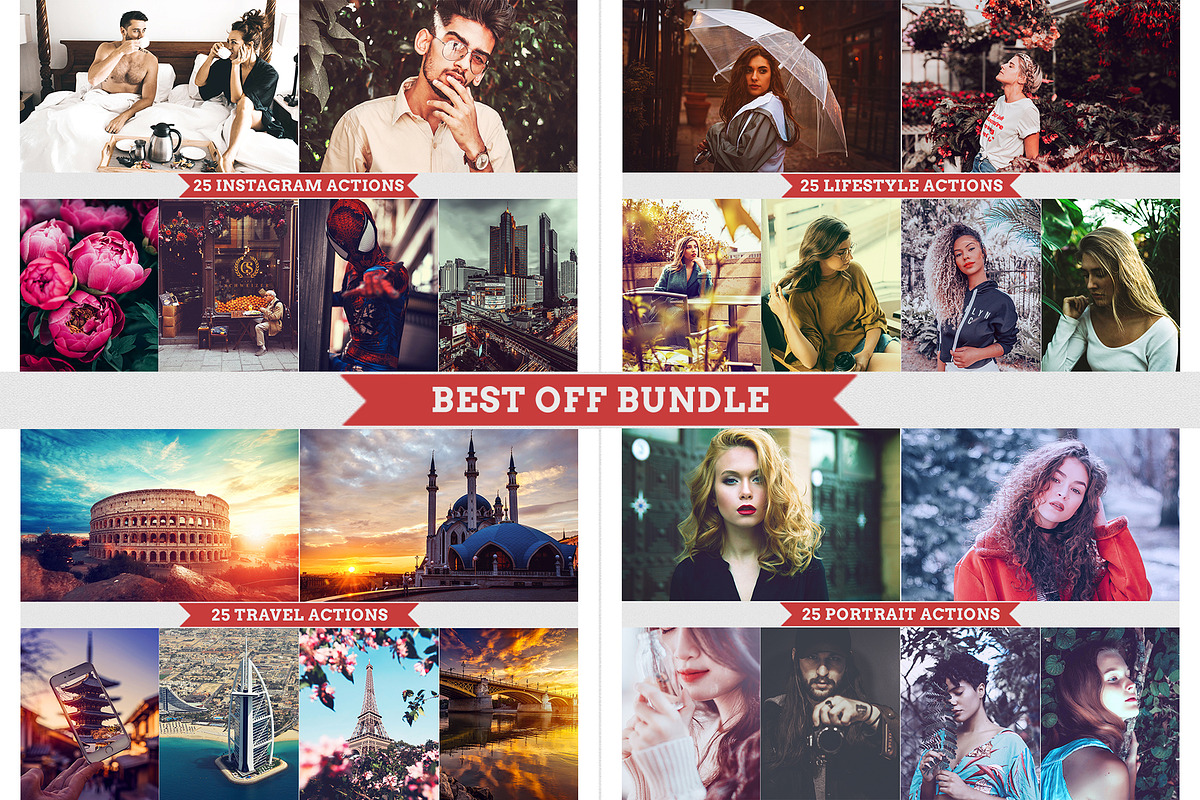 Best off Bundle Photoshop Actions preview 6