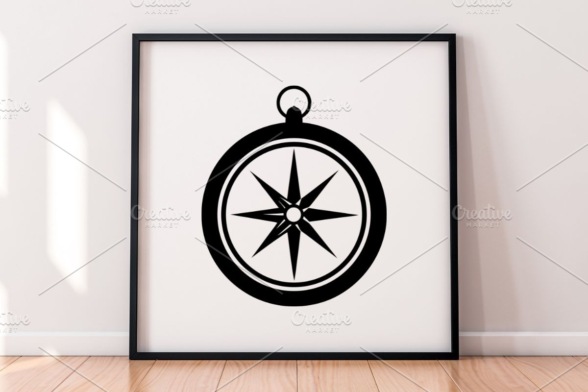 Compass Silhouette SVG, a Technology Illustration by newminddesign (Photo 5 of 5)