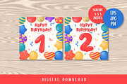 Happy Birthday Greeting Cards Square, a Card Template by AnnaViolet_store (Thumbnail 2 of 9)