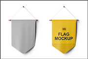 Pennant Flag Mockup, a Merchandise Mockup by mockupbuys (Thumbnail 1 of 3)