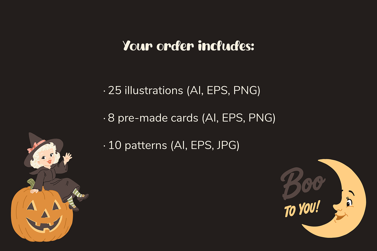 Vintage Halloween Design Bundle, a Seasonal Illustration by Digitaliya (Photo 9 of 9)